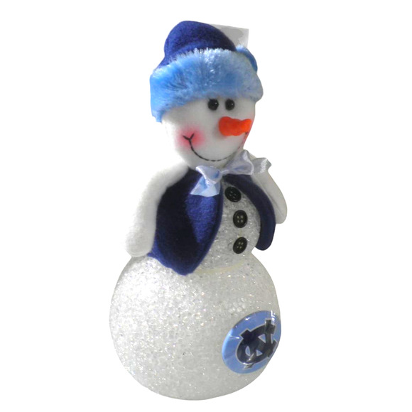 NCAA ACC North Carolina Tar Heels 10" Light-up Tabletop Snowman Tabletop Decor - Picture 3 of 7